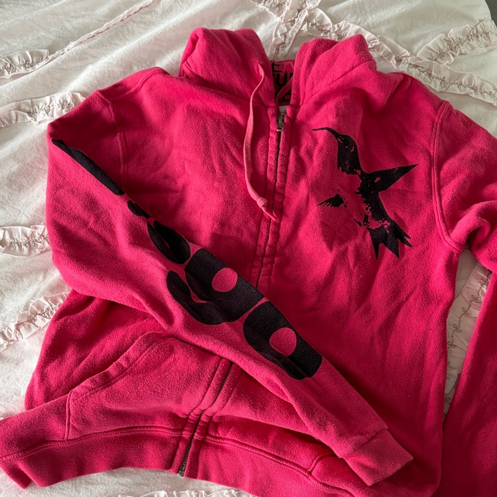 Free city Zip-Up Hoodie & Sleeve Print